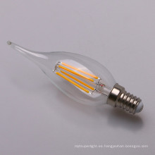 Bombilla de filamento de LED CA10 (C35) con forma de llama de vela 2W 4W